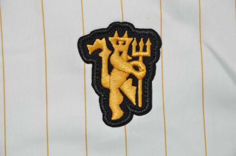 Thailand Quality(AAA) 25/26 Manchester United White Soccer Jersey(Player)