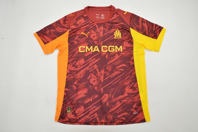 Thailand Quality(AAA) 25/26 Marseilles Goalkeeper Red Soccer Jersey