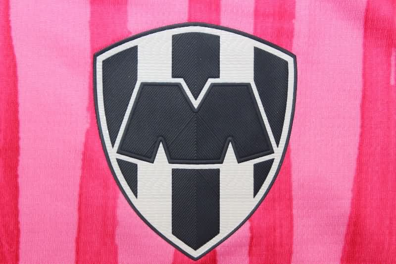 Thailand Quality(AAA) 25/26 Monterrey Goalkeeper Pink Soccer Jersey