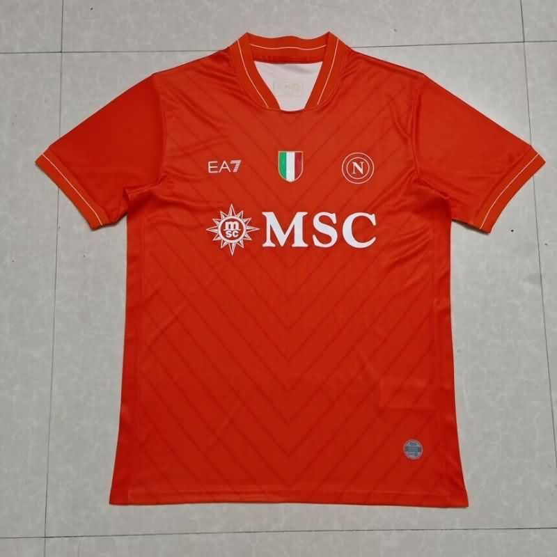 Thailand Quality(AAA) 25/26 Napoli Goalkeeper Red Soccer Jersey