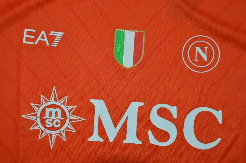 Thailand Quality(AAA) 25/26 Napoli Goalkeeper Red Soccer Jersey