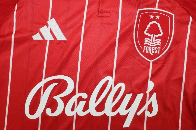 Thailand Quality(AAA) 25/26 Nottingham Forest Home Soccer Jersey