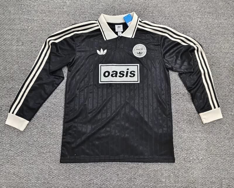 Thailand Quality(AAA) 2025 Oasis Black Long Sleeve Soccer Jersey