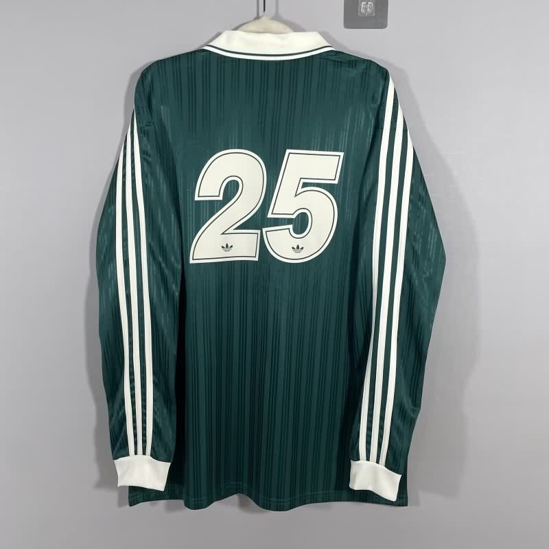 Thailand Quality(AAA) 2025 Oasis Green Long Sleeve Soccer Jersey