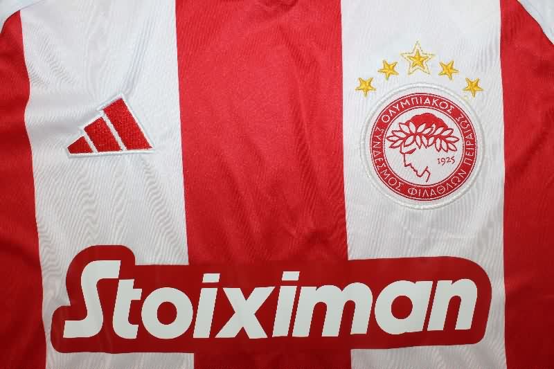 Thailand Quality(AAA) 25/26 Olympiacos Home Soccer Jersey