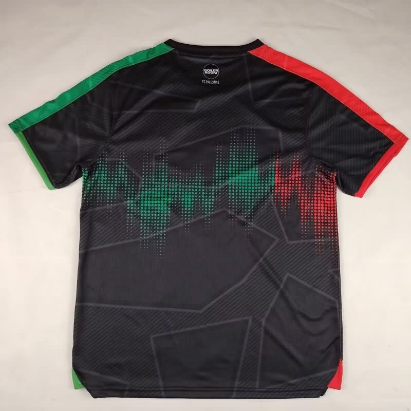 Thailand Quality(AAA) 2025 Palestino Black Soccer Jersey