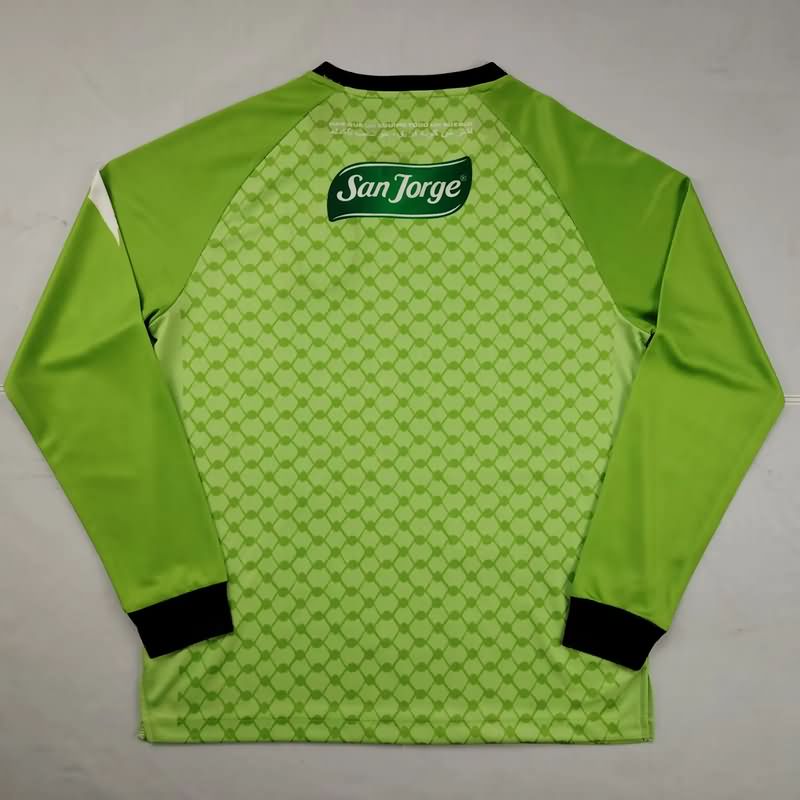 Thailand Quality(AAA) 2025 Palestino Goalkeeper Green Long Sleeve Soccer Jersey