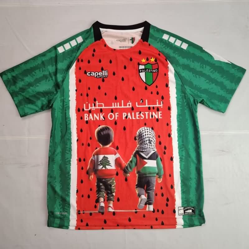 Thailand Quality(AAA) 2025 Palestino Special Soccer Jersey 03