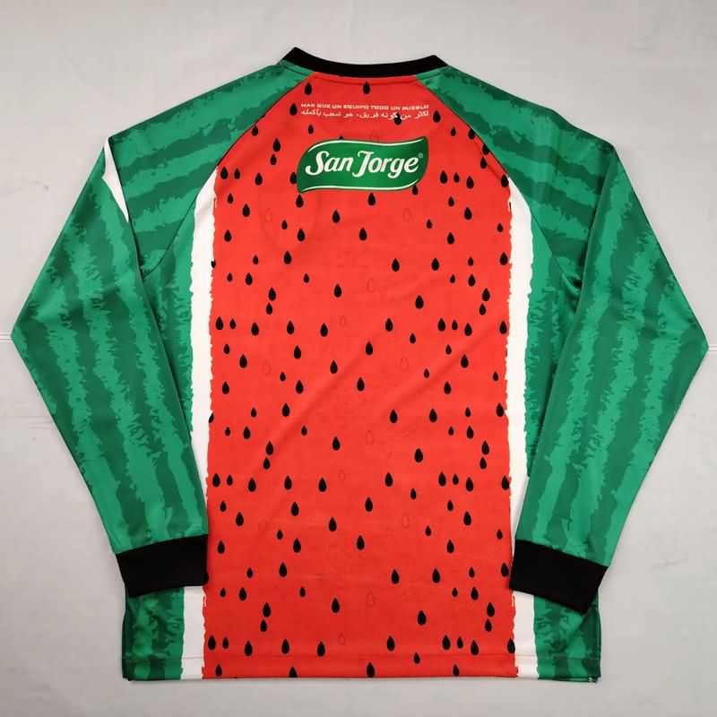 Thailand Quality(AAA) 2025 Palestino Third Long Sleeve Soccer Jersey
