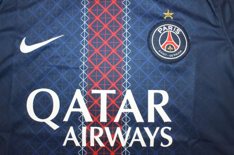 Thailand Quality(AAA) 25/26 Paris St Germain Home Soccer Jersey With Star