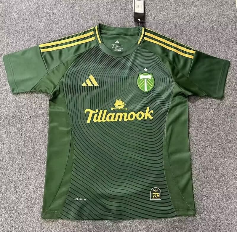Thailand Quality(AAA) 2025 Portland Timbers Home Soccer Jersey