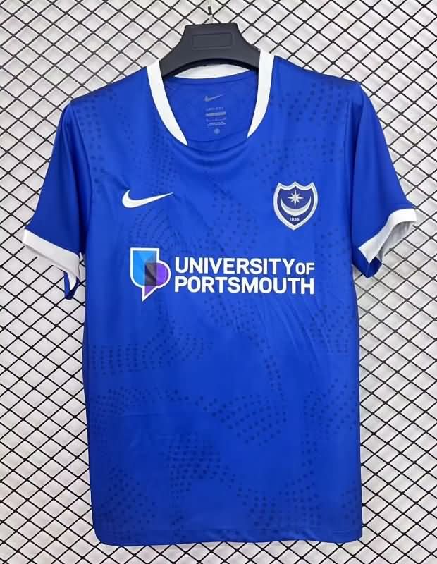 Thailand Quality(AAA) 25/26 Portsmouth Home Soccer Jersey