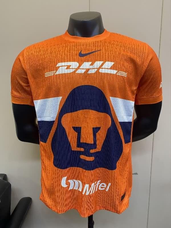 Thailand Quality(AAA) 25/26 Pumas UNAM Goalkeeper Orange Soccer Jersey (Player)
