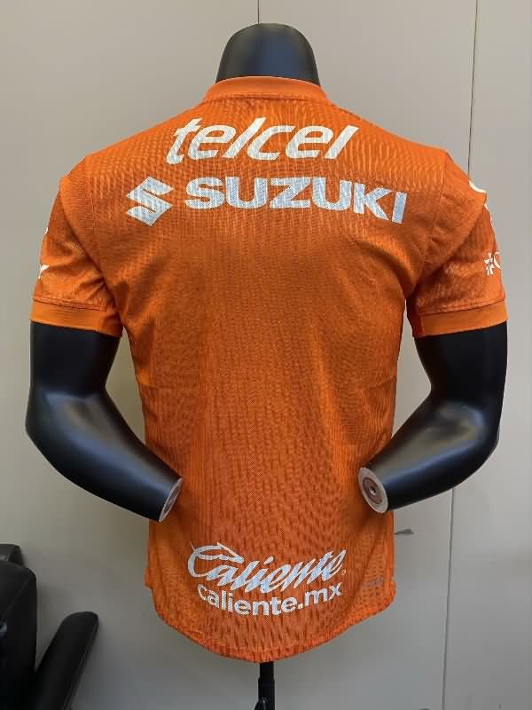 Thailand Quality(AAA) 25/26 Pumas UNAM Goalkeeper Orange Soccer Jersey (Player)