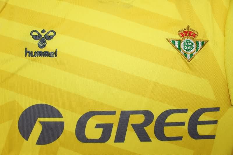 Thailand Quality(AAA) 25/26 Real Betis Goalkeeper Yellow Soccer Jersey