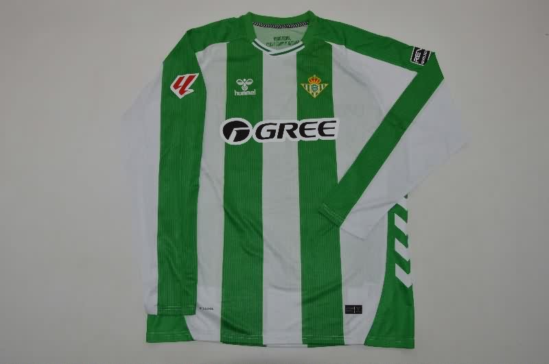 Thailand Quality(AAA) 25/26 Real Betis Home Long Sleeve Soccer Jersey