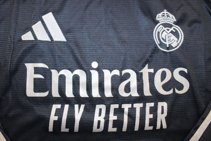 Thailand Quality(AAA) 25/26 Real Madrid Away Long Sleeve Soccer Jersey