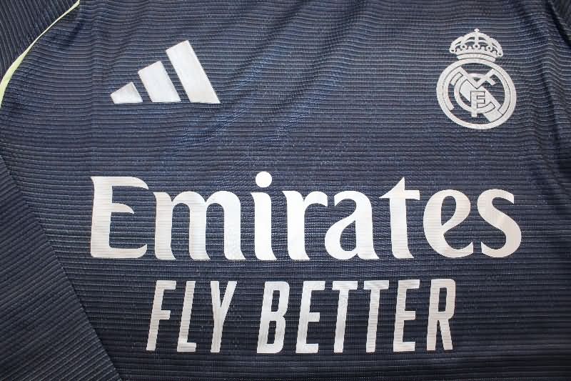 Thailand Quality(AAA) 25/26 Real Madrid Away Long Sleeve Soccer Jersey (Player)