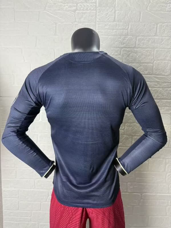 Thailand Quality(AAA) 25/26 Real Madrid Away Long Sleeve Soccer Jersey (Player) Leaked