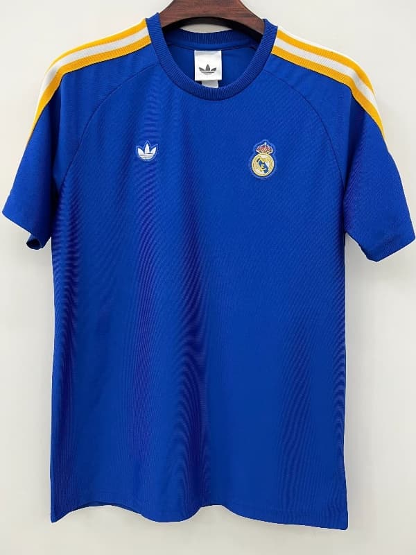 Thailand Quality(AAA) 25/26 Real Madrid Blue Soccer Jersey 02