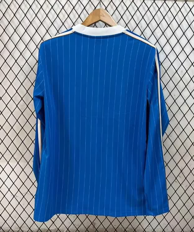 Thailand Quality(AAA) 25/26 Real Madrid Blue Long Sleeve Soccer Jersey