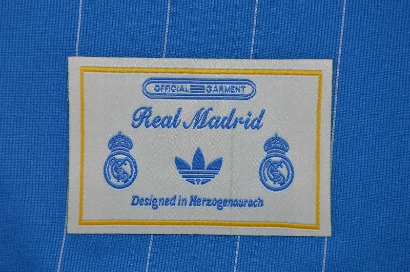 Thailand Quality(AAA) 25/26 Real Madrid Blue Long Sleeve Soccer Jersey