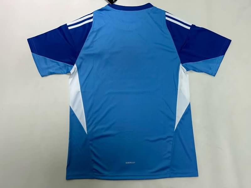 Thailand Quality(AAA) 25/26 Real Madrid Goalkeeper Blue Soccer Jersey Leaked