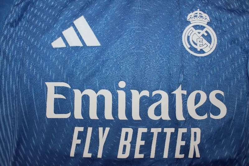 Thailand Quality(AAA) 25/26 Real Madrid Goalkeeper Blue Soccer Jersey (Player)