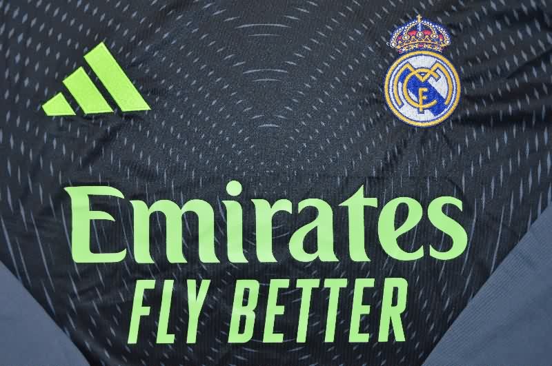 Thailand Quality(AAA) 25/26 Real Madrid Goalkeeper Black Long Sleeve Soccer Jersey