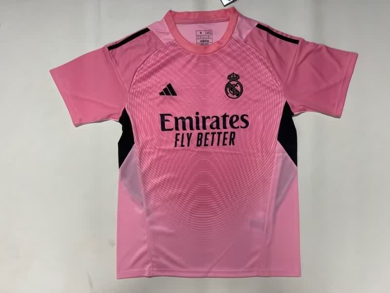 Thailand Quality(AAA) 25/26 Real Madrid Goalkeeper Pink Soccer Jersey