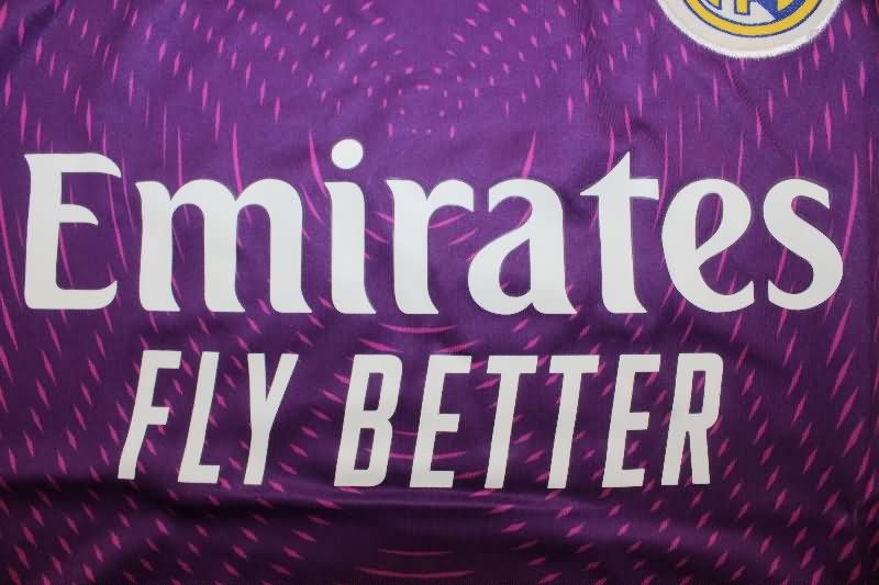 Thailand Quality(AAA) 25/26 Real Madrid Goalkeeper Purple Soccer Jersey