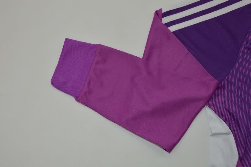 Thailand Quality(AAA) 25/26 Real Madrid Goalkeeper Purple Long Sleeve Soccer Jersey