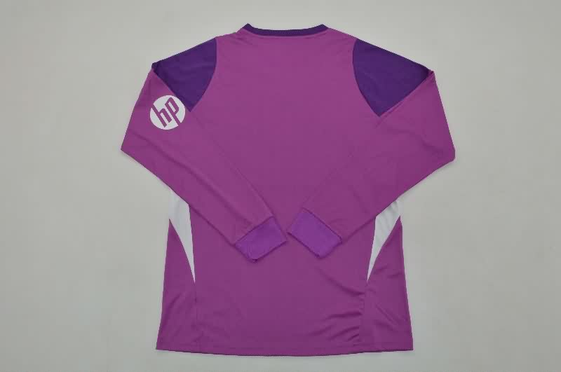 Thailand Quality(AAA) 25/26 Real Madrid Goalkeeper Purple Long Sleeve Soccer Jersey