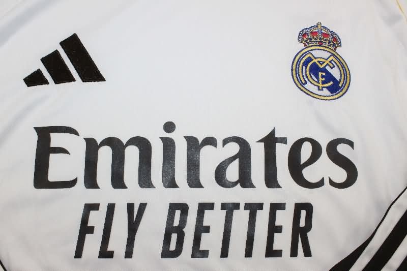 Thailand Quality(AAA) 25/26 Real Madrid Home Long Sleeve Soccer Jersey