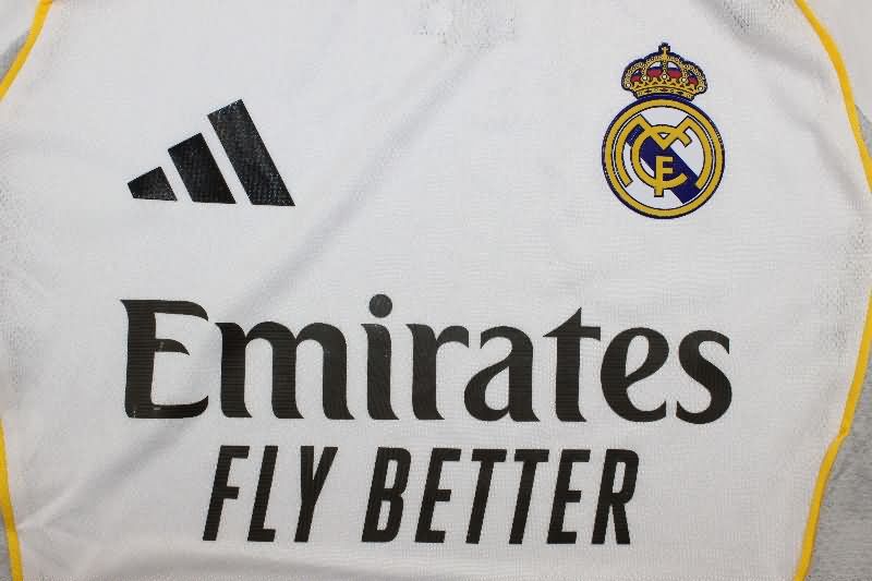 Thailand Quality(AAA) 25/26 Real Madrid Home Soccer Jersey (Player)