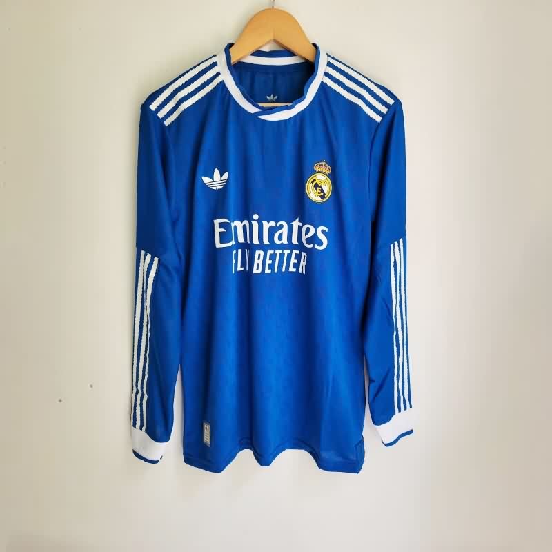 Thailand Quality(AAA) 25/26 Real Madrid Third Long Sleeve Soccer Jersey (Player)