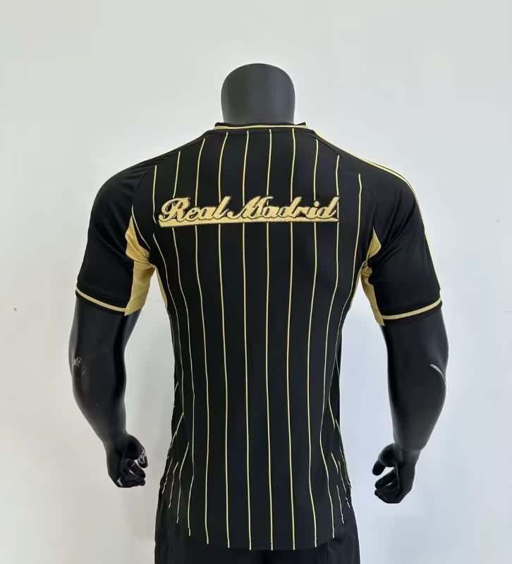 Thailand Quality(AAA) 25/26 Real Madrid Travel Black Soccer Jersey