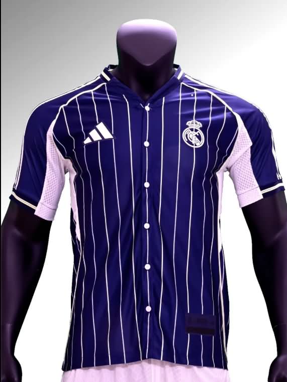 Thailand Quality(AAA) 25/26 Real Madrid Travel Purple Soccer Jersey (Player)