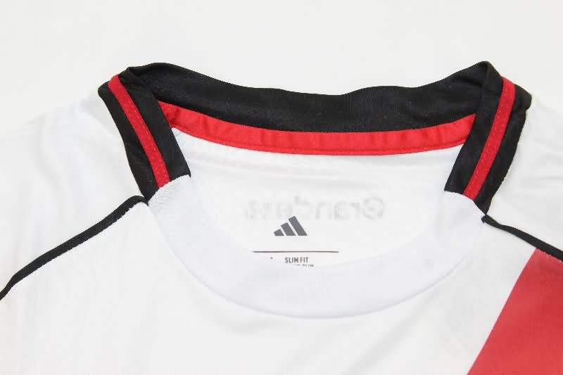 Thailand Quality(AAA) 2025 River Plate Home Long Sleeve Soccer Jersey