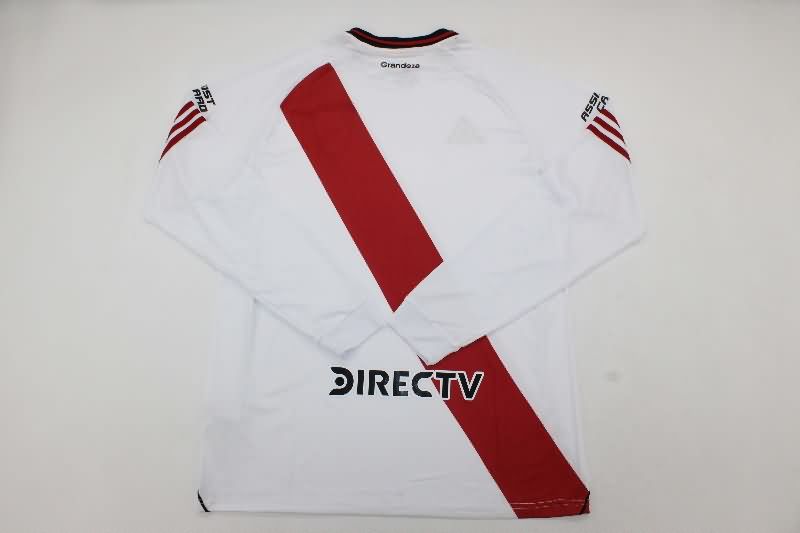 Thailand Quality(AAA) 2025 River Plate Home Long Sleeve Soccer Jersey