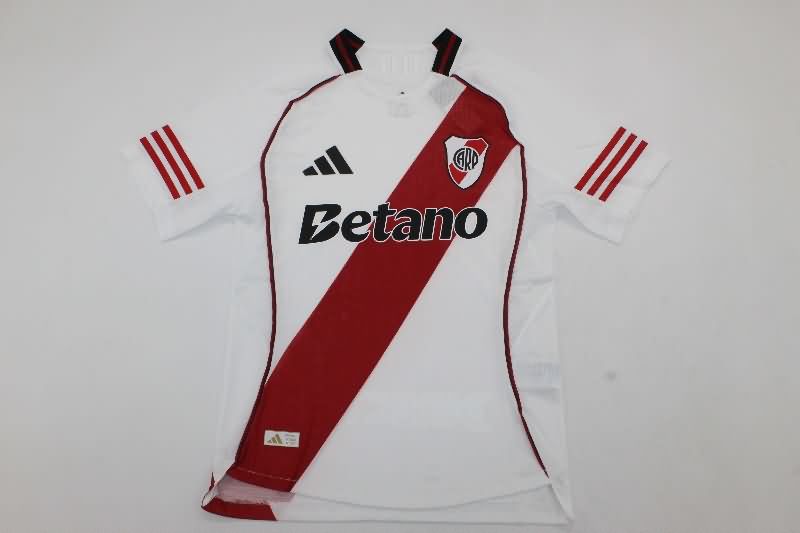 Thailand Quality(AAA) 2025 River Plate Home Soccer Jersey (Player)