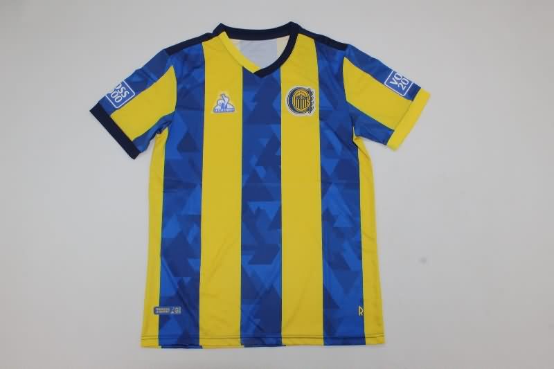 Thailand Quality(AAA) 2025 Rosario Central Home Soccer Jersey
