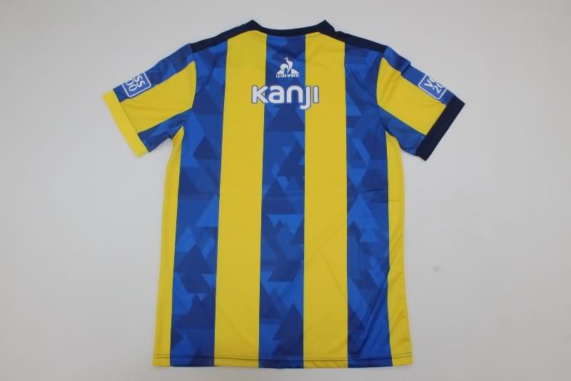 Thailand Quality(AAA) 2025 Rosario Central Home Soccer Jersey