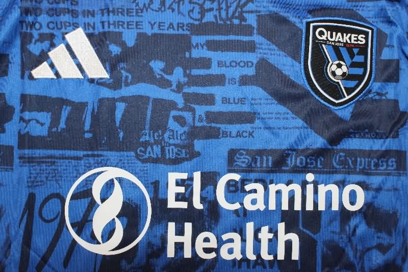 Thailand Quality(AAA) 2025 San Jose Earthquakes Home Soccer Jersey