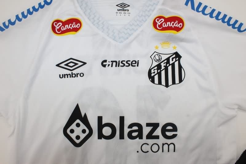 Thailand Quality(AAA) 2025 Santos Home Soccer Jersey With Sponsor