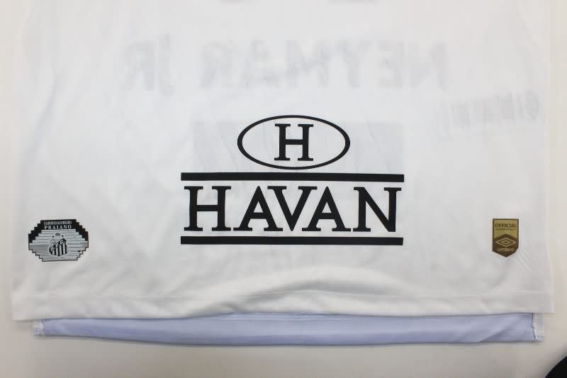 Thailand Quality(AAA) 2025 Santos Home Soccer Jersey With Sponsor