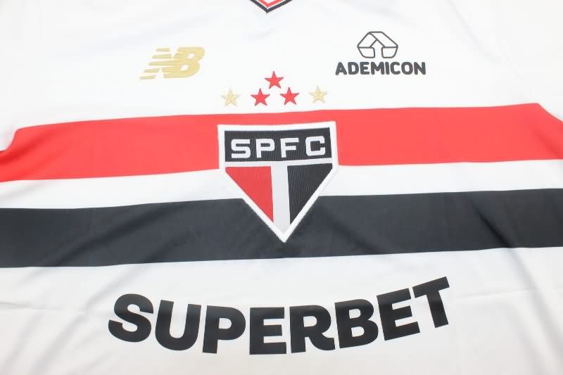 Thailand Quality(AAA) 2025 Sao Paulo Home Soccer Jersey