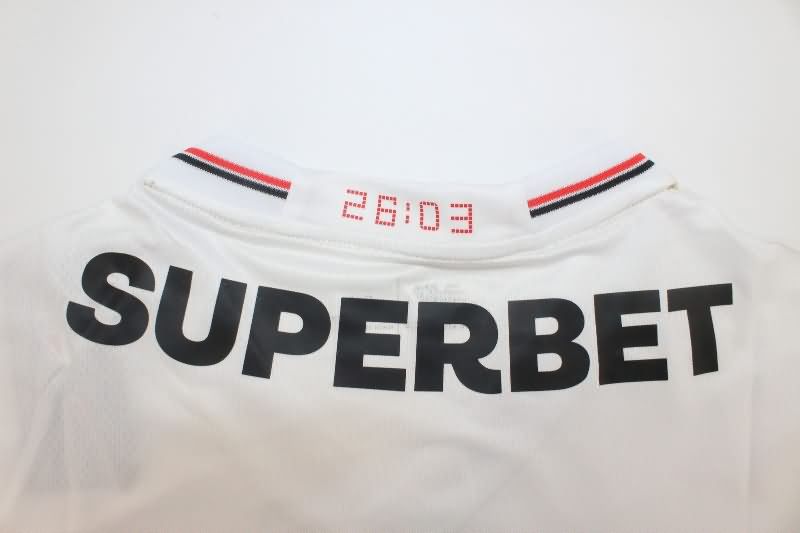 Thailand Quality(AAA) 2025 Sao Paulo Home Soccer Jersey