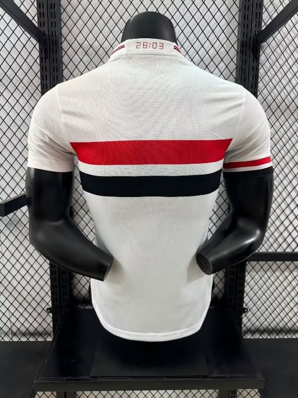 Thailand Quality(AAA) 2025 Sao Paulo Home Soccer Jersey (Player)