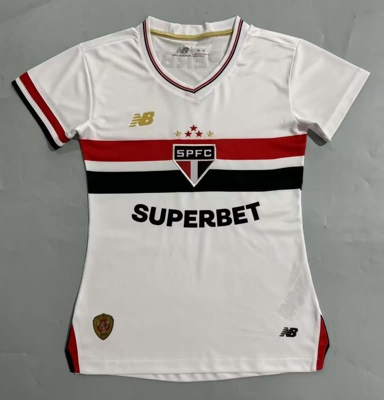 Thailand Quality(AAA) 2025 Sao Paulo Home Women Soccer Jersey